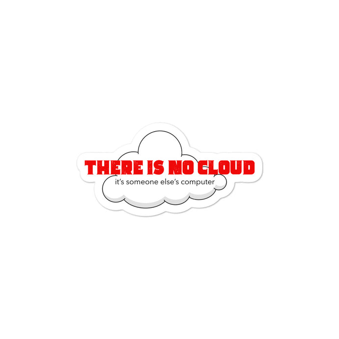 there is no cloud sticker